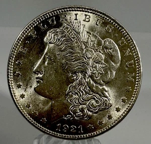 1921 P MORGAN DOLLAR! MS PROOF LIKE$$ SUPERSTAR GEMBU+++ RARITY! BUY NOW! - Picture 1 of 5