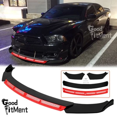 Divisor de alerón inferior labio parachoques delantero brillante para Dodge Charger SRT 2006-2010 Foto 1 de 4