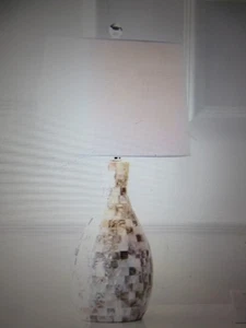 Jonathan Y Verna 26.5 in. Ivory/Beige Seashell Table Lamp - Picture 1 of 8