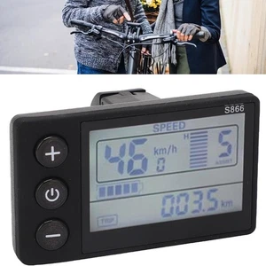 New 24/36/48V E-Bike Electric Bike Scooter Speed Meter Screen LCD Display S866 - Picture 1 of 11