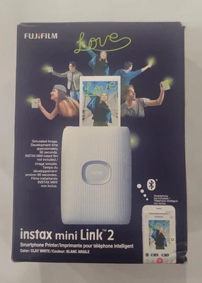 Fujifilm Instax Mini Link 2 Smartphone Printer - Clay White - Image 1 of 3