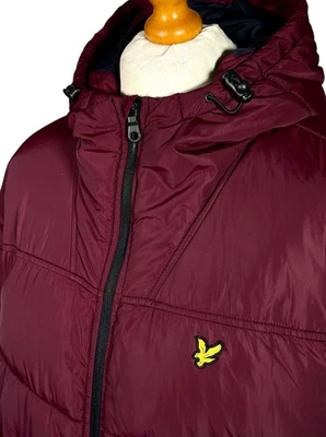 Lyle & Scott Puffer Jacket Winter Coat Size 2XL XXL Burgundy Mod Casuals Scooter - Image 1 of 4