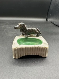 Vintage Ceramic Dachshund Dog Ashtray/Trinket Tray Made In Japan - Picture 1 of 9