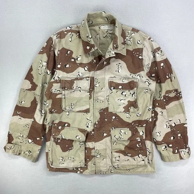 80s 90s USGI Combat Jacket Desert Storm Camo Chocolate Chip Size MEDIUM REGULAR - Image 1 of 4