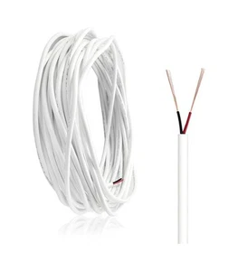 Cable PVC 2X0,25 blanco con conductores rojo y negro - Picture 1 of 1