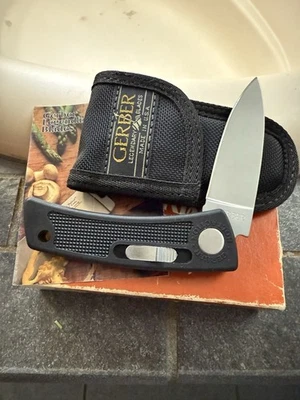 Gerber USA vintage mod 7010 Bolt-Action Hunter knife sheath; NIB w papers - Image 1 of 4