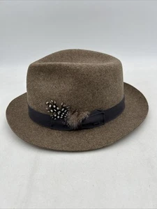 BAILEY Bertram Lite Felt Wool Travel Fedora Gray Size Large Made In USA - Bild 1 von 9