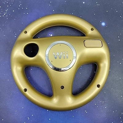 Gold Wii Steering Wheel Controller Attachment Club Nintendo Japan RVL-024 - Image 1 of 4