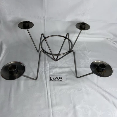 Adventskranz 4 Kerzen aus Metall - Bild 1 von 4