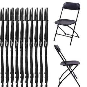 (5 to 15 PACK) Plastic Folding Chairs Wedding Party Event Stackable Dining Chair - Picture 1 of 22