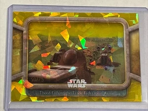2024 Topps Sapphire Phantom Menace YELLOW #d 50/75 Theed Falls Damaged Card #23 - Bild 1 von 6
