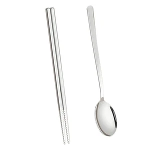 (Pink) Spoon And Chopsticks Set With Travel Case Stainless Steel Chopsticks - Picture 1 of 14
