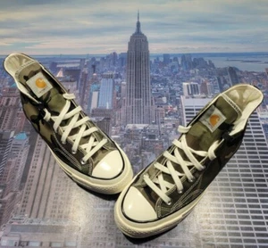 Converse x Carhartt WIP Chuck 70 High Top Camo Green Mens Size 8.5 169221c New - Picture 1 of 7