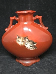 Antico vaso Limoges France gattini gatti con segni originali piccolo  - Foto 1 di 10