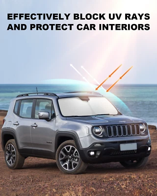 Parabrisas Cubierta Parasol Plegable Rayos Bloque Visera Para Jeep Renegade 2015-2024 Foto 1 de 4