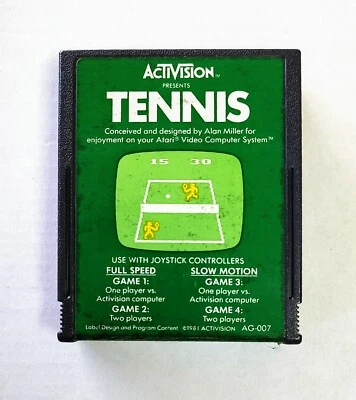 Tennis ATARI 2600 Video Game Cartridge Only 1981 Activision Tested See Photos. - Image 1 of 4