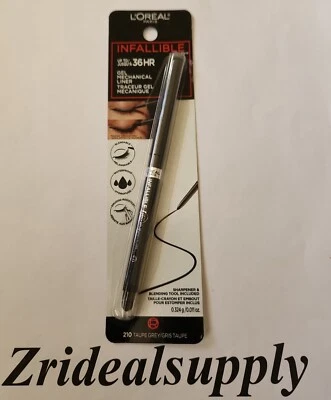 Loreal Infallible grip 36Hr gel mechanical liner taupe grey 210 - Image 1 of 2