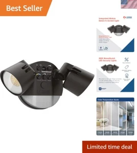 Dusk-to-Dawn 2-Light Outdoor Floodlight with Motion Sensor for Enhanced Security - Picture 1 of 12