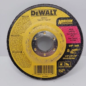 DeWalt DW4514 4-1/2"" x 1/4"" x 7/8"" Allzweck-Metallrad, 5er-Pack (offene Box) - Bild 1 von 13