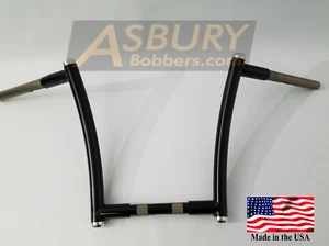 "Manillar de elevación de 12"" tubo Asbury Bars negro brillante de 1-1/4"" tubo - Imagen 1 de 9