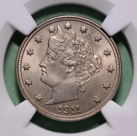 1911 Liberty Nickel NGC MS 64 Cover