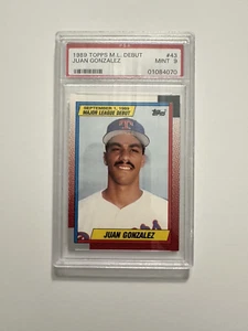 Juan González #43 PSA Calificado Como Nuevo 9 (1989 Topps M.L. Debut) - Imagen 1 de 6