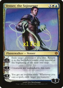 MTG Foil Duel Deck Venser the Sojourner + Venser Emblem MINT - Picture 1 of 2