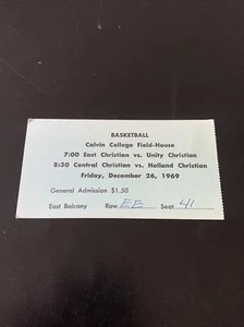 Selten - Calvin College Field House Ticket Stub 1969  - Bild 1 von 2