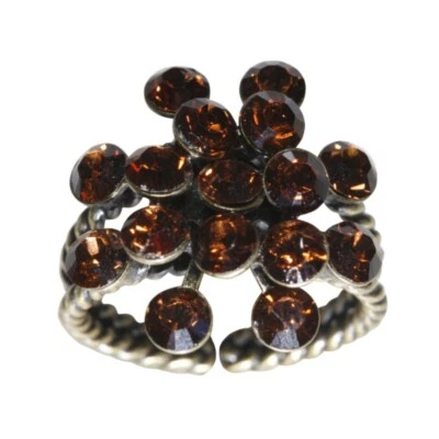 Anel Konplott Magic Fireball marrom esfumaçado topázio - Imagem 1 de 2