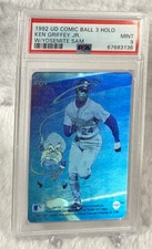 1992 Upper Deck Comic Ball 3 Holograms  Ken Griffey Jr. w/ Yosemite Sam PSA 9