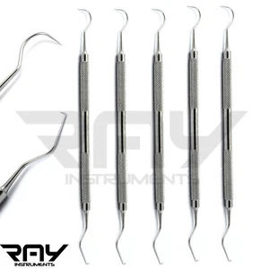 Set Of 5 Dental Explorer 23/17A Dentist Teeth Cleaning Hygienist Probes Lab Tool - Picture 1 of 3