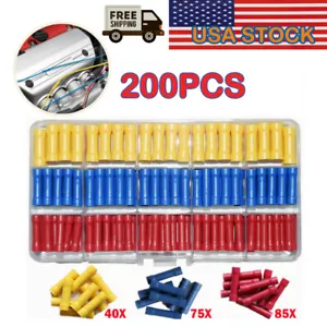 200X Conectores de cuaderno de cable eléctrico recto aislados Terminales de empalme de engarce - Imagen 1 de 12