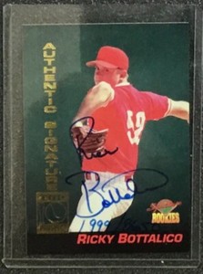 1994 SIGNATURE ROOKIES BASEBALL #3 RICKY BOTTALICO AUTOGRAPHED CARD 1999/8650