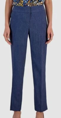 Pantalones de mezclilla para mujer Kasper azul pierna recta talla 18 Foto 1 de 4