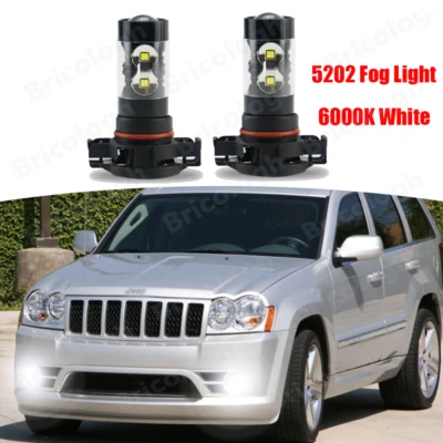 2504 LED Fog Light Bulbs - For Dodge Journey 2010-2018 Jeep Cherokee 2014-2017 - Imagem 1 de 4