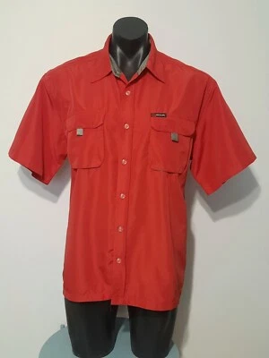Ripcurl Future Evolution Men's Size Large Red Short Sleeve Button Up Shirt - Image 1 of 4