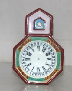 Vintage Keramik Uhr Form Blumenvase Wandbehang, Japan - Bild 1 von 9