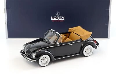 1:18 NOREV VW 1303 Maggiolino Beetle Cabriolet 1973 Nero - Immagine 1 di 4