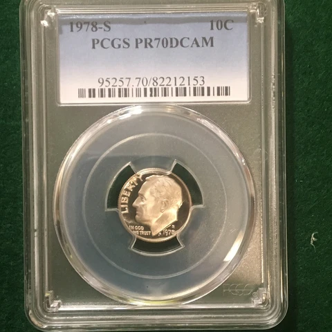 1978 S 10C PCGS PR70DCAM Roosevelt Dime (PERFECT) Cover