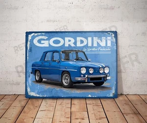 Plaque métal vintage renault 8 gordini Enseigne Garage Décoration R8 atelier - Picture 1 of 3