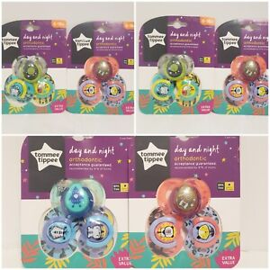 Tommee Tippee 6-18 months Glow in the Dark Pacifier BPA Free NEW  lot of 2 U pic