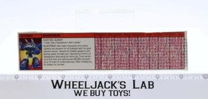 Bluestreak Action Figure Tech Spec 1985 Vintage Hasbro G1 Transformers