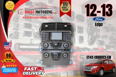 Panel de control climático frontal de radio Ford Edge 2012-2013 CT4T-18A802-EB Foto 1 de 4