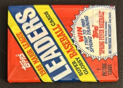 1988 Topps League Leaders Minis Pack Уэйд Боггс Red Sox HOF Показывается Сверху Спереди - Изображение 1 из 2