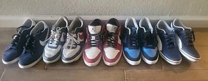 Lot of Nike Shoes - 4 Pair Size 8 Air Jordon SB Delta Force  1 pair Puma - Picture 1 of 21