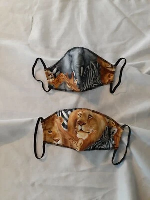 Face mask animal fabric. Set of 2. - Image 1 of 2
