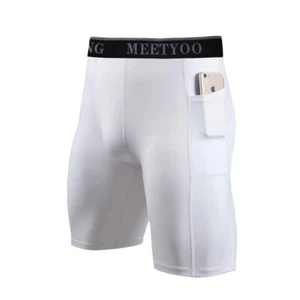 Athletic Workout Compression Shorts Baselayer Underwear Basketball Legging Men - Picture 1 of 18