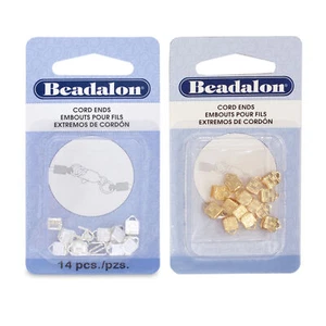 Beadalon® C-Crimp Schmuckteile Enden für Schnur 1.9mm 14 Stücke * Wähle Farben - Bild 1 von 3