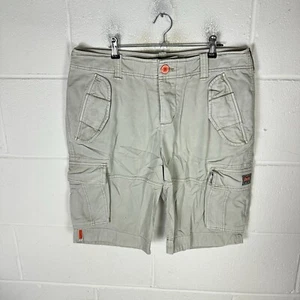 Superdry Shorts Mens Large White Cargo Utility Heavy Combat Military Safari Core - Picture 1 of 12