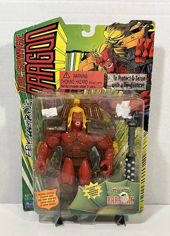 Vintage 1995 TMNT The Savage Dragon Barbaric  Action Figure Sealed Playmates Cover